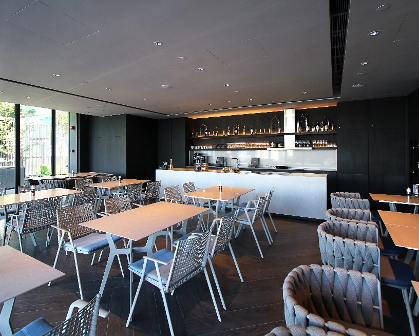 Seating arrangements in the Gather at Dao by Dorsett AMTD Singapore.