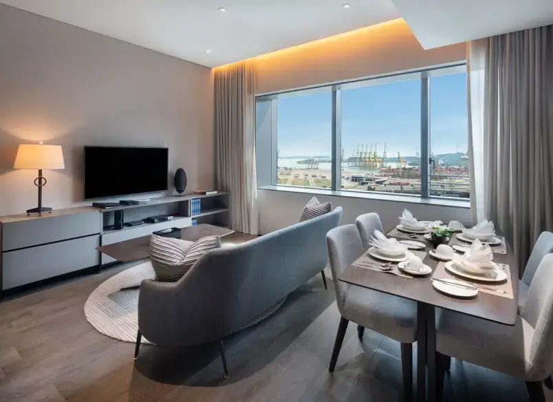 Living area of Dao by Dorsett AMTD Singapore One-Bedroom Executive room.