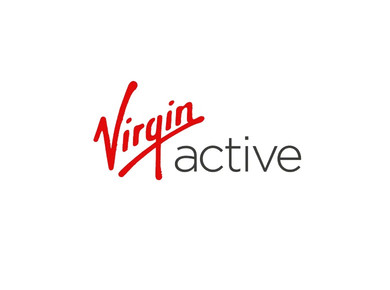 The logo of Virgin Active, a fitness centre in North London.