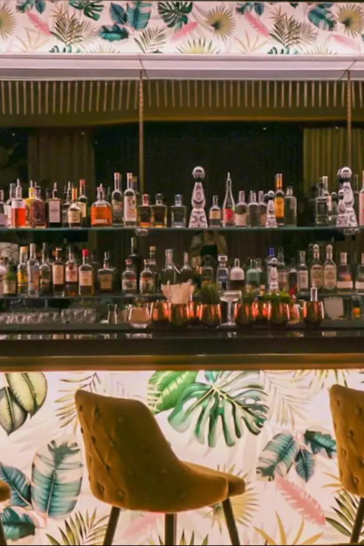 The bottle shelve at the Jin Bar at Dao by Dorsett West London Hotel