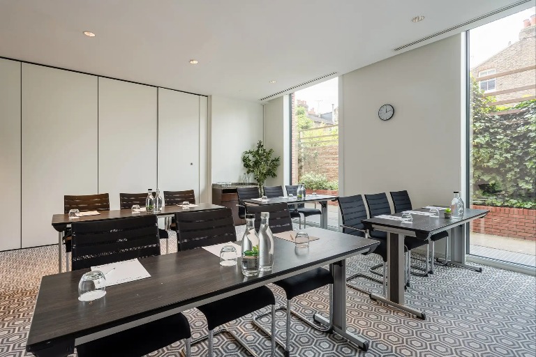 Classroom style seating at Dao by Dorsett West London Hotel.